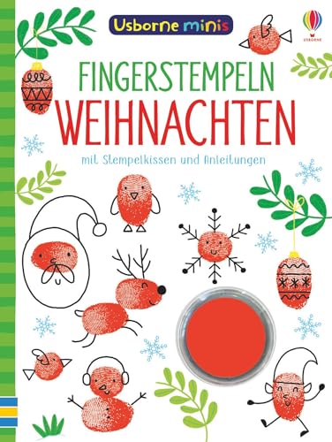 Usborne Minis - Fingerstempeln: Weihnachten: mit Stempelkissen und Anleitungen (Usborne-Minis-Reihe) von Usborne